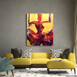 Original Abstract Art 36x48 on gallery wrapped canvas artist Gene Barron